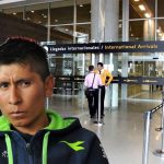 Nairo Quintana llegó a Bogotá y tuvo que coger Transmilenio