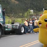 Camionado de pokémones no ha podido llegar a Bogotá por el paro